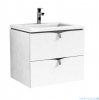Oristo Siena szafka z blatem 60x50x45cm biały połysk OR45-SD2S-60-1/OR00-BU-60-1